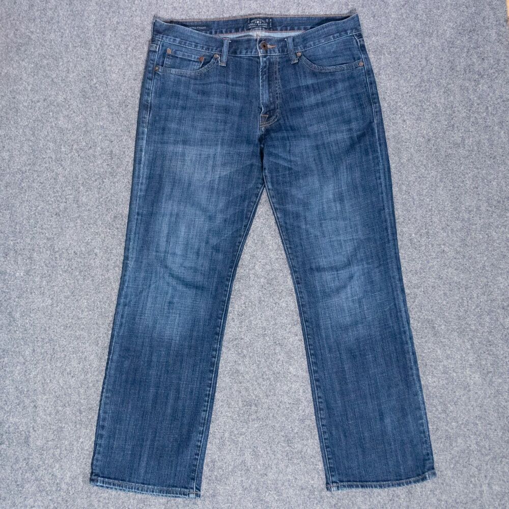 Lucky Brand 361 Vintage Straight Jeans Men's 34x30 Blue Stretch Denim Western